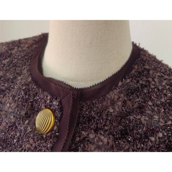 Veronica Beard Audrina Metallic Tweed Jacket US 4 - Picture 5 of 11